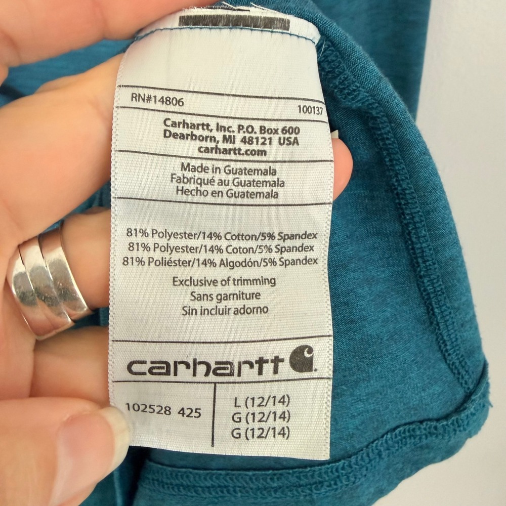 Carhartt Force Quick Dry Quarter Zip Lightweight Pullover (LG) Workwear Active - Picture 6 of 14